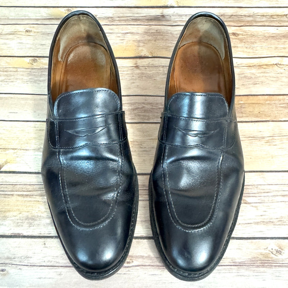 Allen Edmonds Mens Black Lake Forest Leather Slip On Loafer Shoes Size 14B main image 6